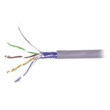Bobina de Cable Blindado F/UTP de 4 Pares, Cat5e, Cobre, PVC (CM), Color Gris, Reel-In-Box, 305M