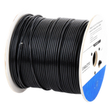 Bobina de Cable de 305 Metros (1000 Pies) Cat5e, Aleación de Cobre y Aluminio (CCA), Color Negro, Uso Intemperie, Doble Forro