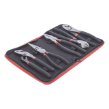 Juego de Pinzas / 5 Piezas / 8" (203.2 mm) / Acero / Mango Antiderrapante / Estuche Plástico