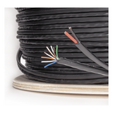 Bobina de Cable Siamés Cat5e CCA + 2 Cables Gruesos (16 AWG) para Alimentar Cámaras Más Lejos / 305 Metros (1000 Pies) / Instalación en Exterior / Uso Industrial para Climas Extremos